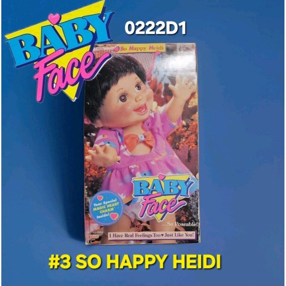 #3 SO HAPPY HEIDI 💗 BABY FACE DOLL Galoob Cute NEW IN BOX Happy LGTI
